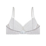 Magnolia Lace Lurex Bra - White