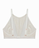 Hibiscus High Neck Lace Bralette - Cream