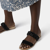 Persey Sandals - Fawn Calf Hair