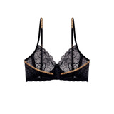 Magnolia Lace Lurex Bra - Black