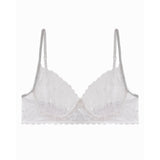 Magnolia Lace Lurex Bra - White