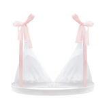 Rose Tulle Bralette - Black & Wine